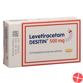 Levetiracetam DESITIN Filmtabl 500 mg of 20 pcs