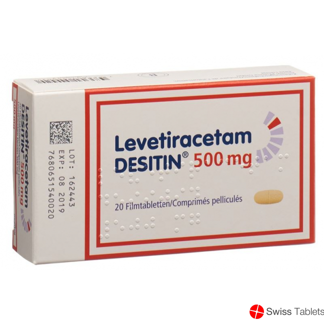 Levetiracetam DESITIN Filmtabl 500 mg of 20 pcs