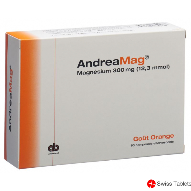 Andreamag Brausetabl 300 mg Orange flavor 60 pcs