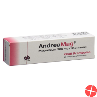 Andreamag Brausetabl 300 mg with raspberry flavor 20 pcs