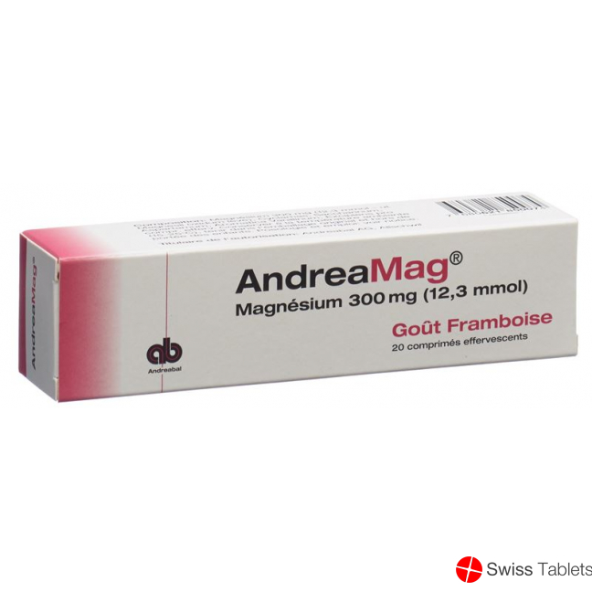 Andreamag Brausetabl 300 mg with raspberry flavor 20 pcs