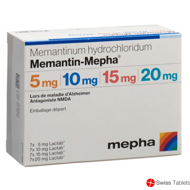 Memantine Mepha starter pack Lactab 7x5 / 7x10 / 7x15 / 7x20mg 28 pcs