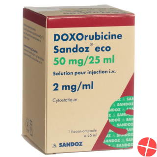 Doxorubicin Sandoz eco Inj Lös 50 mg / 25 ml 25 ml