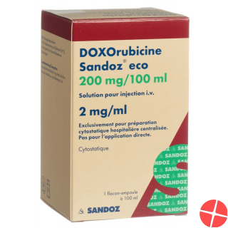 Doxorubicin Sandoz eco Inj Lös 200 mg / 100 ml 100 ml