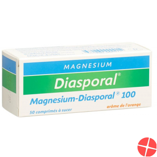 Magnesium Diasporal Lutschtabl 100 mg Orange flavor 50 pcs