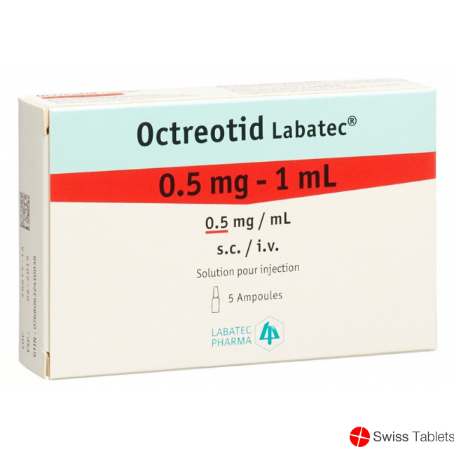 Octreotide Labatec Inj Lös 0.5 mg / ml 5 ml Amp 1