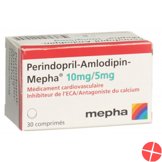 Perindopril amlodipine Mepha tablets 10mg / 5mg Ds 30 pcs