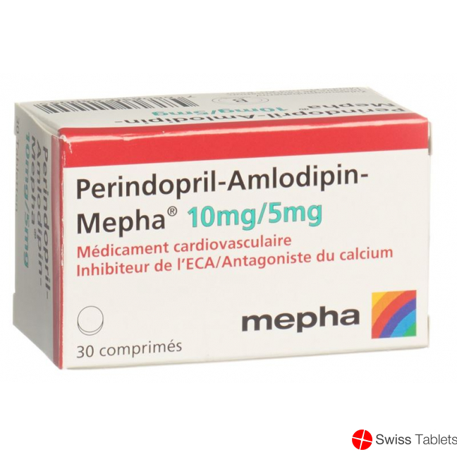 Perindopril amlodipine Mepha tablets 10mg / 5mg Ds 30 pcs