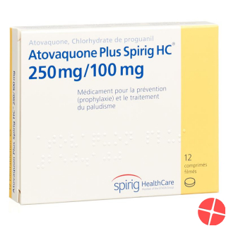 Atovaquone plus Spirig HC Filmtabl 250 / 100mg 12 pieces