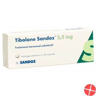 Tibolone 2.5 mg tbl Sandoz 3 x 28 pcs