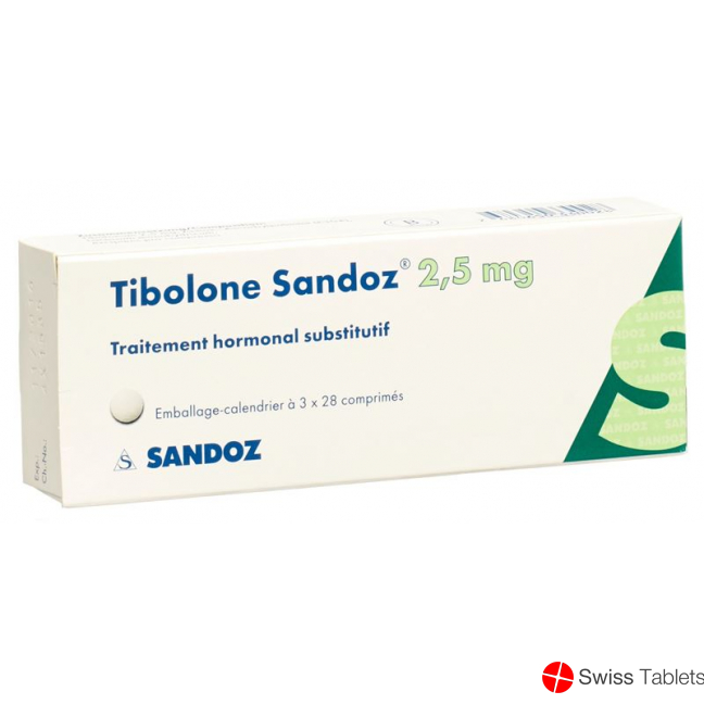 Tibolone 2.5 mg tbl Sandoz 3 x 28 pcs