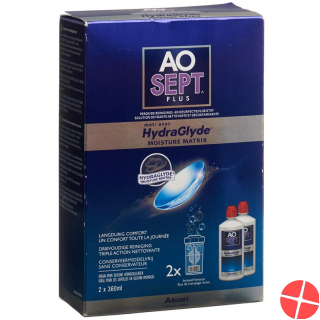 Aosept Plus HydraGlyde with 2 x 360 ml