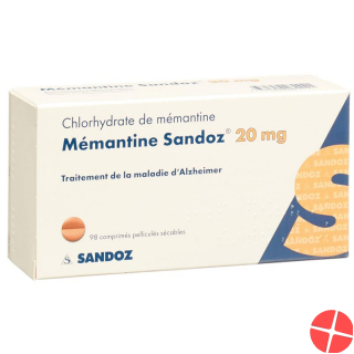 Memantine Sandoz Filmtabl 20 mg 98 pcs