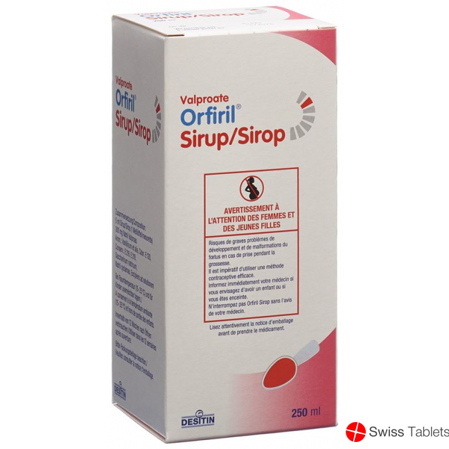 Orfiril syrup 300 mg / 5ml Fl 250 ml