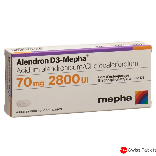 Alendron D3 Mepha week 70/2800 tablets 4 pcs