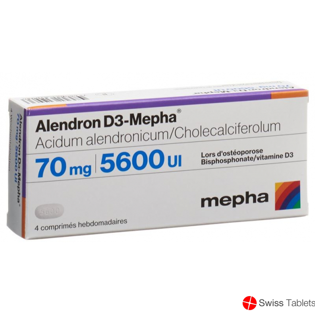 Alendron D3 Mepha week 70/5600 tablets 4 pcs