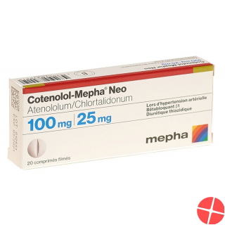 Cotenolol-Mepha Neo Filmtabl 100/25 20 pcs