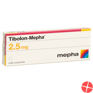 Tibolone 2.5 mg tbl Mepha 28 pcs