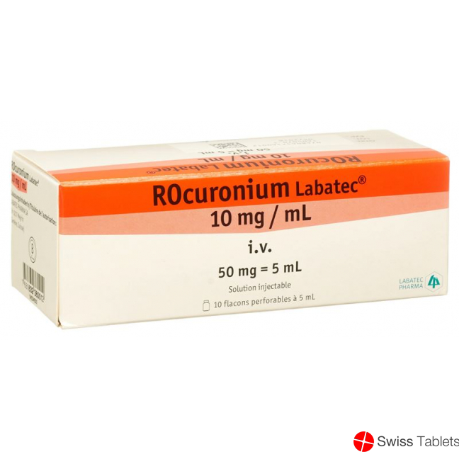 Rocuronium Labatec Inj Lös 50 mg / 5 ml 10 ml 5 Durchstf