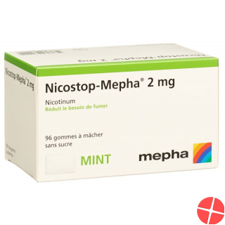 Nico stop Mepha gum 2 mg mint 96 pcs