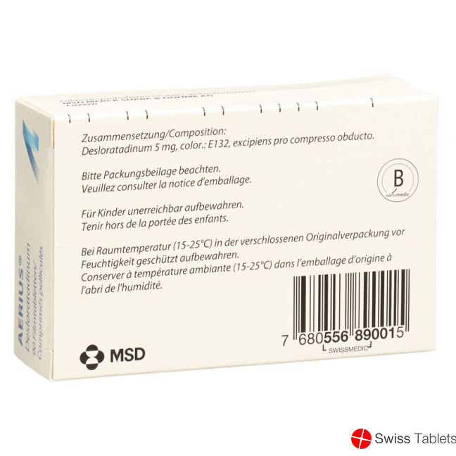 Aerius Filmtabl 5 mg 90 pcs