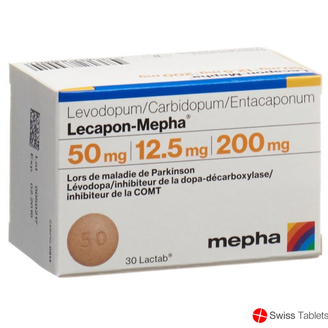 Lecapon-Mepha  50mg / 12.5mg / 200mg 30 film-coated tablets