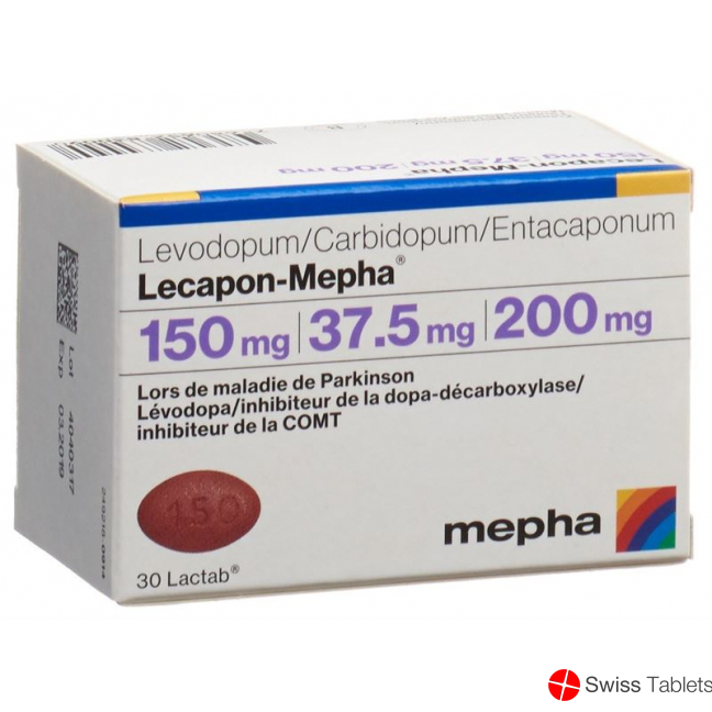 Lecapon-Mepha 150mg / 37.5mg / 200mg 30 film-coated tablets