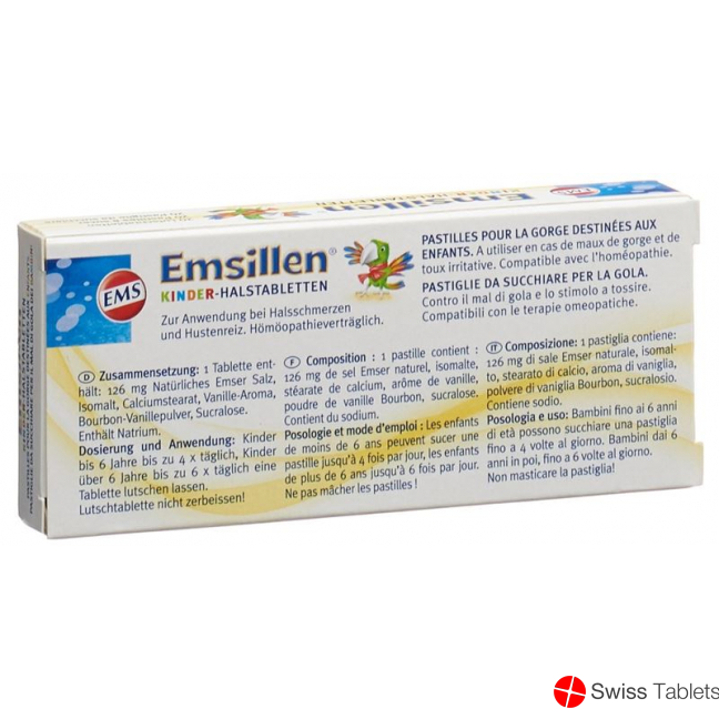 Emsillen children Halstabletten with vanilla 20 pcs