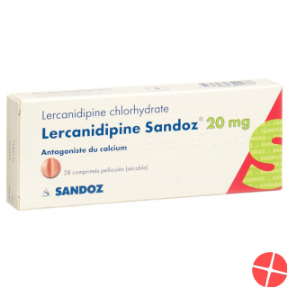 Lercanidipine Sandoz Filmtabl 20 mg 28 pcs
