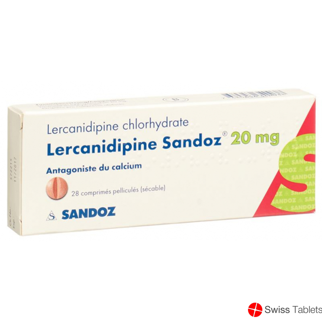 Lercanidipine Sandoz Filmtabl 20 mg 28 pcs