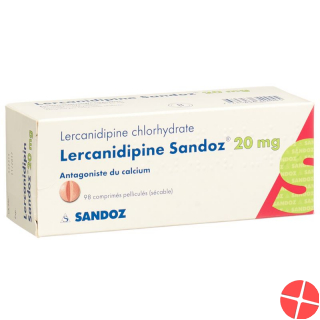 Lercanidipine Sandoz Filmtabl 20 mg 98 pcs