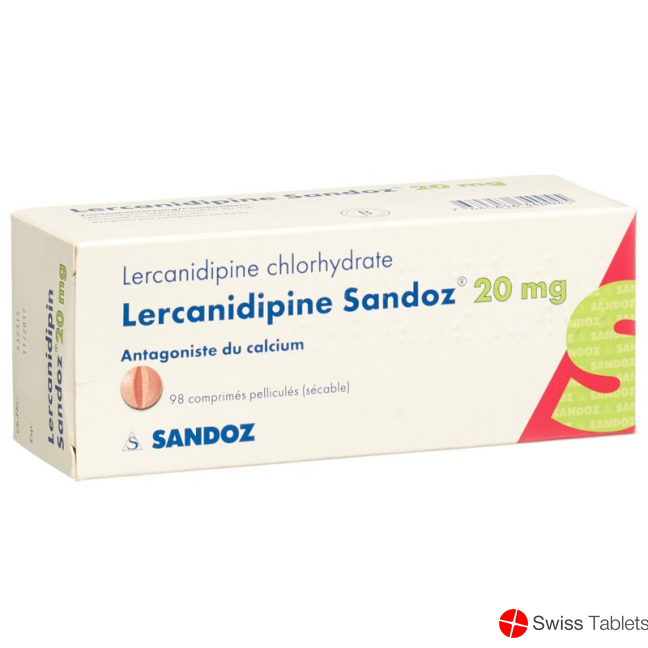 Lercanidipine Sandoz Filmtabl 20 mg 98 pcs