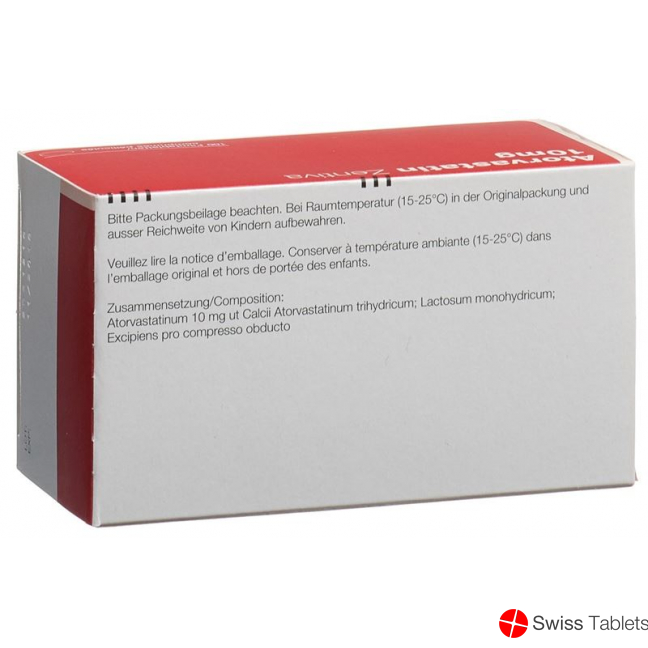 Atorvastatin 10 mg Zentiva Filmtabl 100 pcs