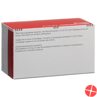 Atorvastatin 20 mg Zentiva Filmtabl 100 pcs