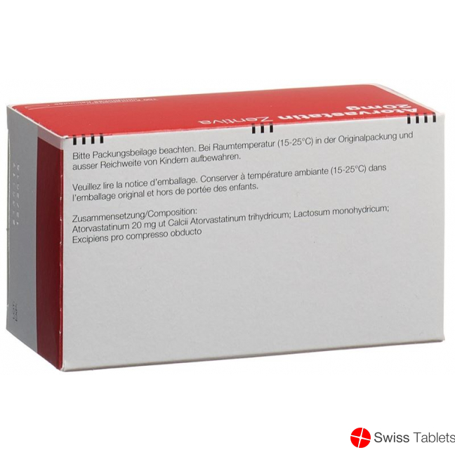 Atorvastatin 20 mg Zentiva Filmtabl 100 pcs