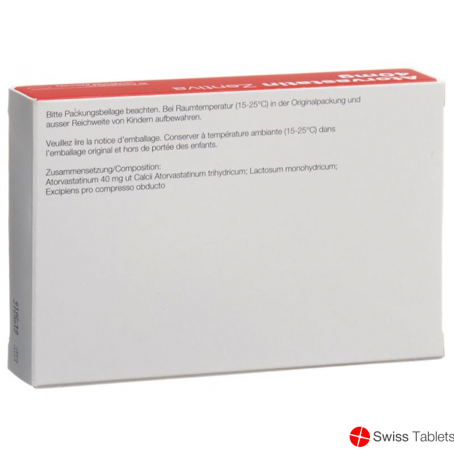 Atorvastatin 40 mg Zentiva Filmtabl 30 pcs