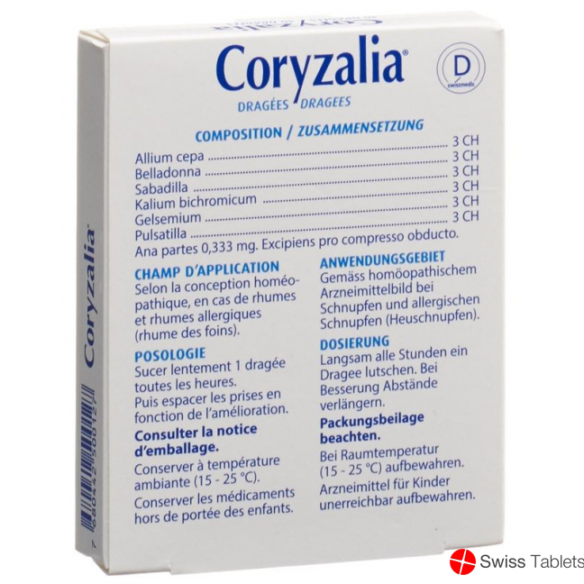 Coryzalia Boiron Dragees 40 Stück buy online