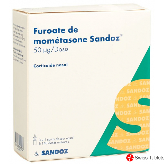Mometasone furoate nasal spray 50 mcg Sandoz 3 Dosierspr 140 Dos