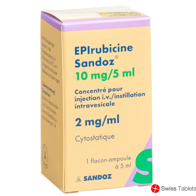 Epirubicin Sandoz 10 mg / 5ml Durchstf 5 ml