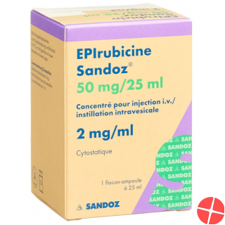 Epirubicin Sandoz 50 mg / 25 ml 25ml Durchstf