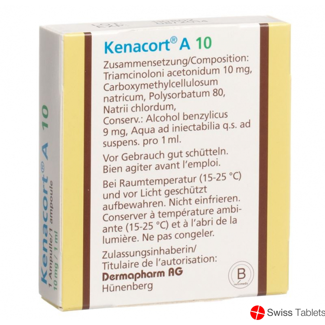 Kenacort A 10 Injektionssuspension 10mg/ml Ampullen 1ml buy online