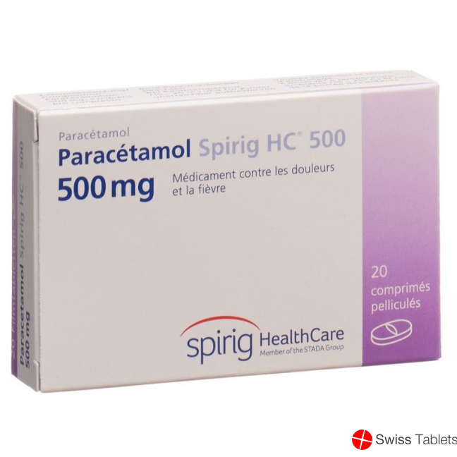 Paracetamol Spirig HC Filmtabl 500 mg 20 pieces