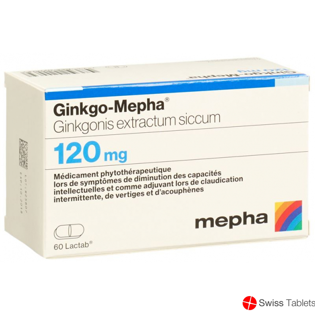 Ginkgo Mepha Lactab 120 mg of 60 pcs