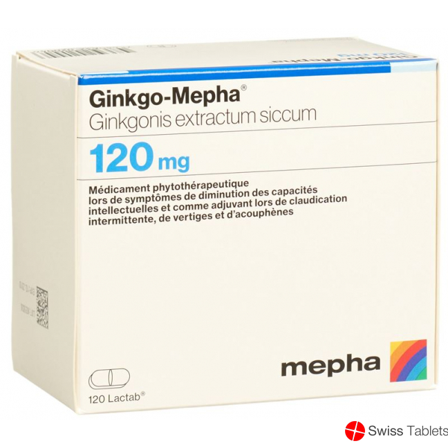 Ginkgo Mepha Lactab 120 mg 120 pcs
