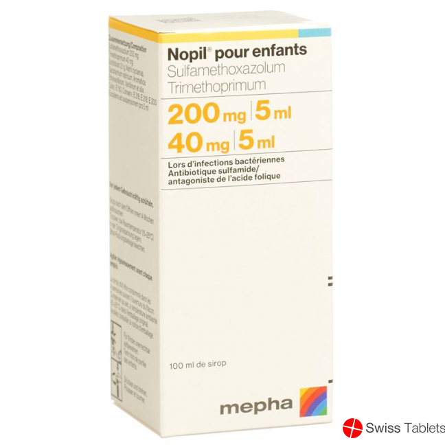 Nopil syrup child 200 / 40mg Fl 100 ml