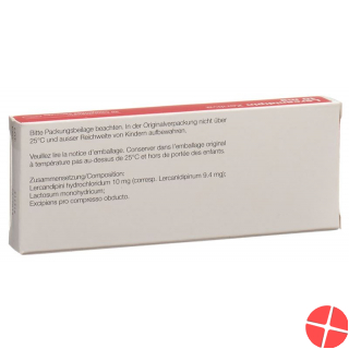 Lercanidipine Zentiva Filmtabl 10 mg 30 pcs