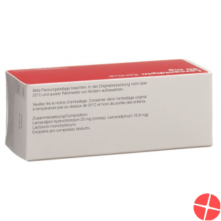 Lercanidipine Zentiva Filmtabl 20 mg 100 pcs Lercanidipine Zentiva Filmtabl 20 mg 100 pcs