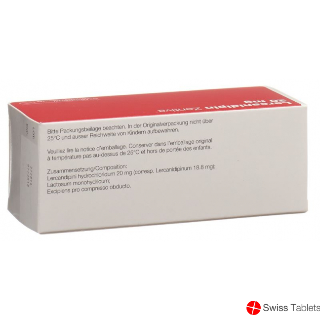Lercanidipine Zentiva Filmtabl 20 mg 100 pcs