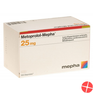 Metoprolol Mepha Depotabs 25 mg 100 pcs