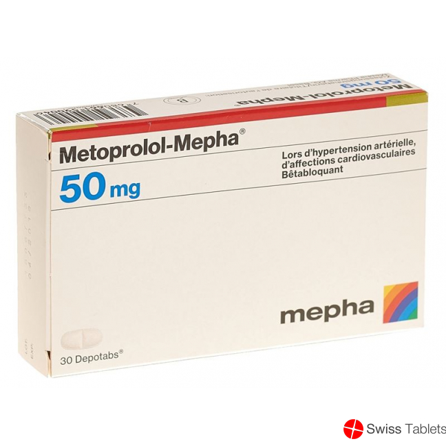 Metoprolol Mepha Depotabs 50 mg 30 pcs
